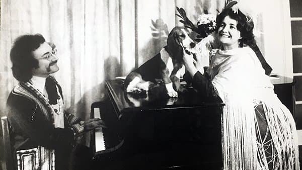 Image of Carl and Jean and Charlie the Basset Hound