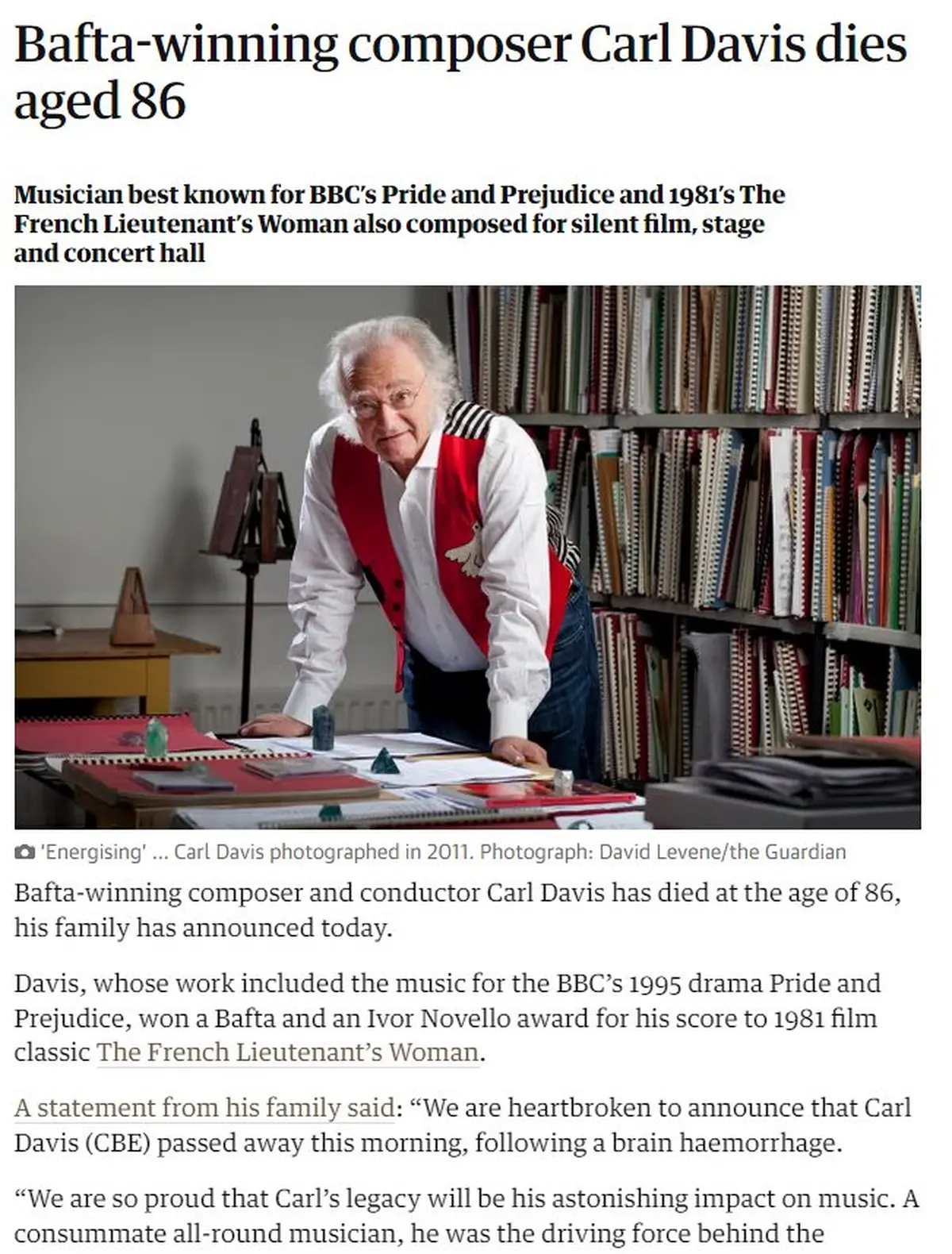 The Guardian obituary