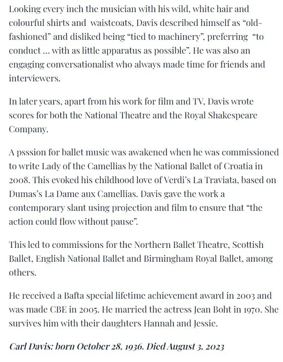 Jewish Chronicle obituary continued